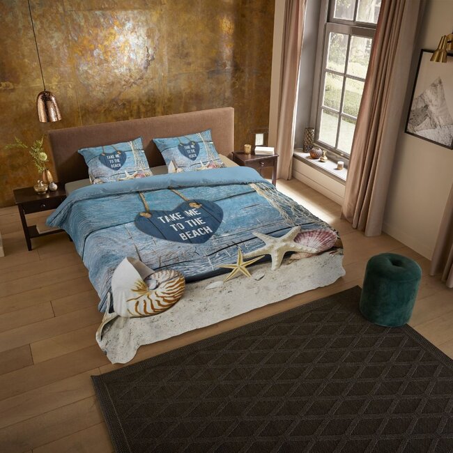 Microvezel dekbedovertrek Beach