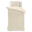 Teddy dekbedovertrek Rib fleece - crème - onderkant microvezel