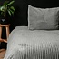 Sleeptime Teddy dekbedovertrek rib fleece - grijs - onderkant microvezel