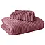 Teddy dekbedovertrek Rib fleece  - oudroze - onderkant microvezel
