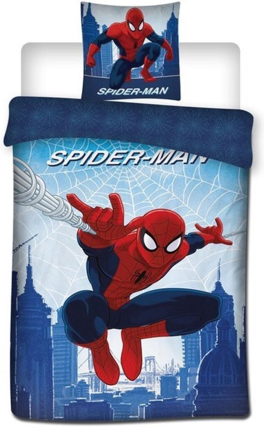 Marvel dekbedovertrek Spiderman Jump - blended katoen - 140x200 + 65x65 cm