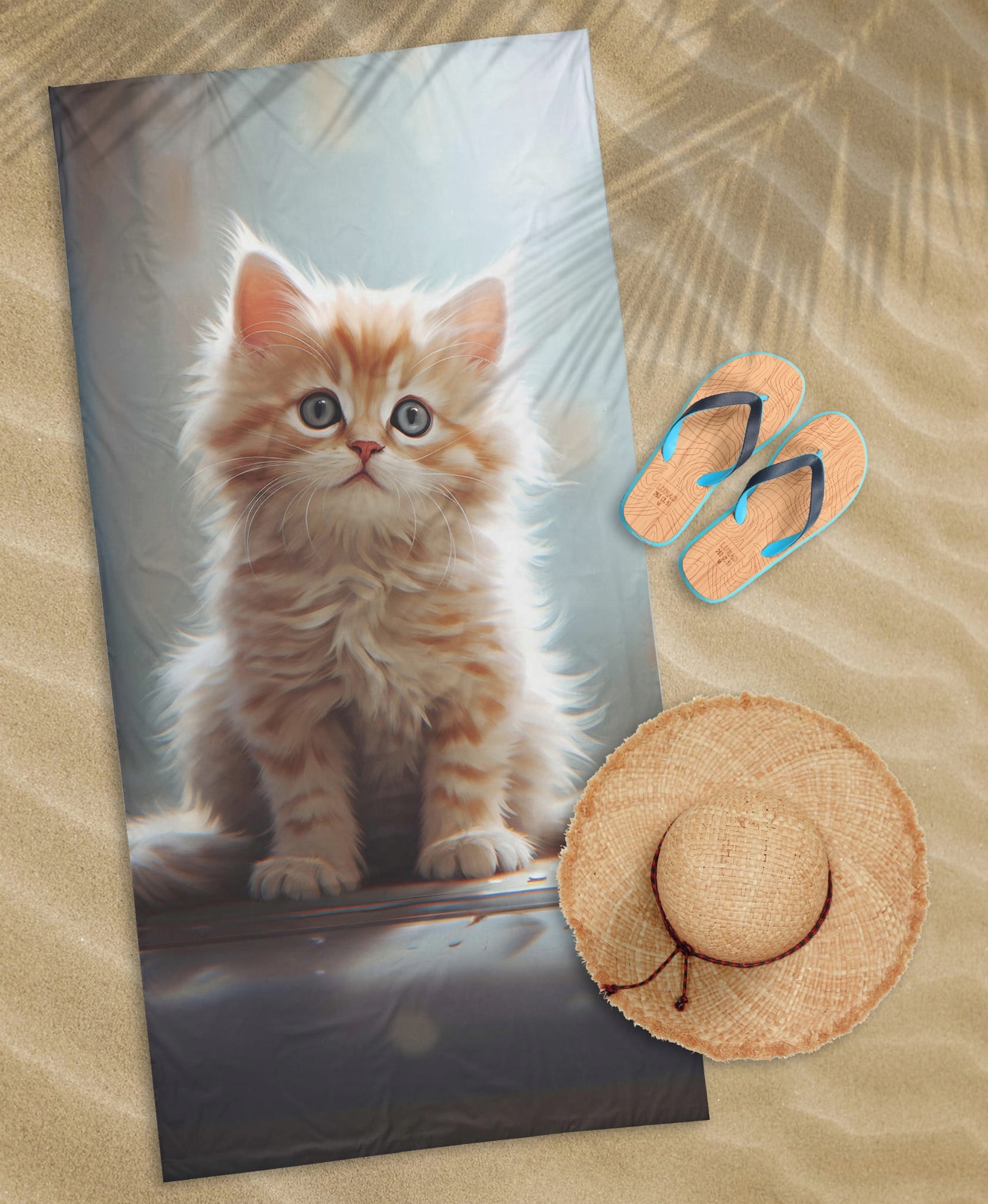 Strandlaken Kitten - katoen - 70x140 cm