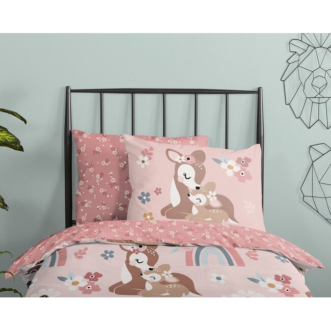 Katoen kinderdekbedovertrek Bibi - 140x220 + 60x70 cm
