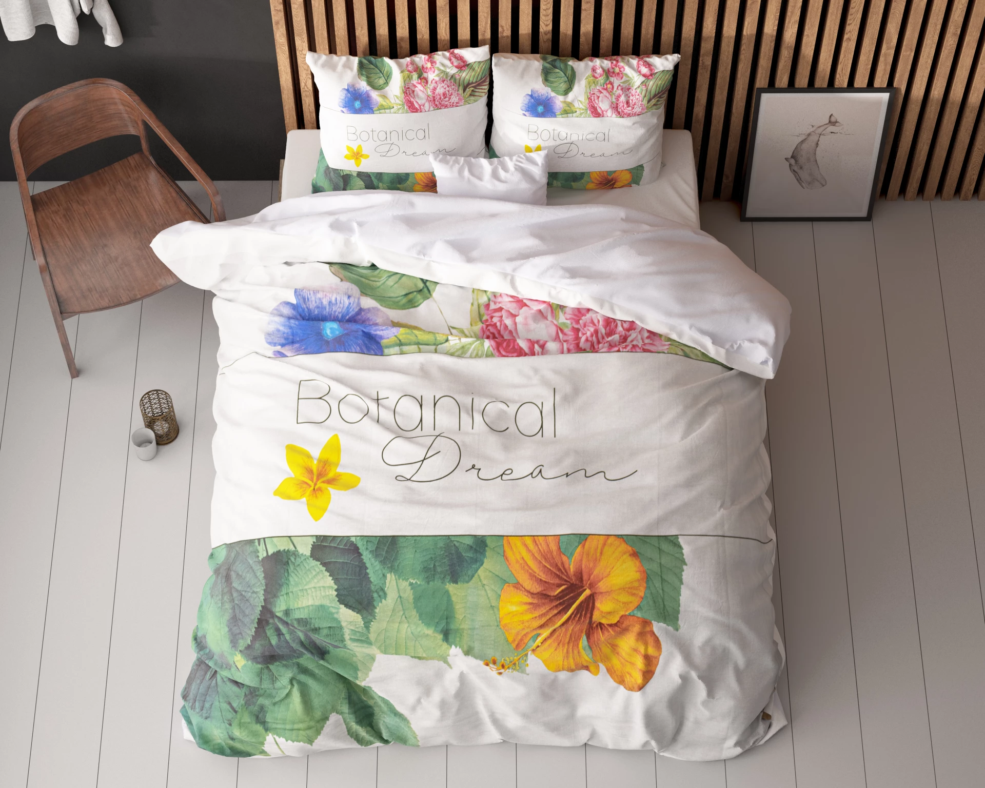 Dekbedovertrek Botanical dream - katoen - 140x220 + 60x70cm