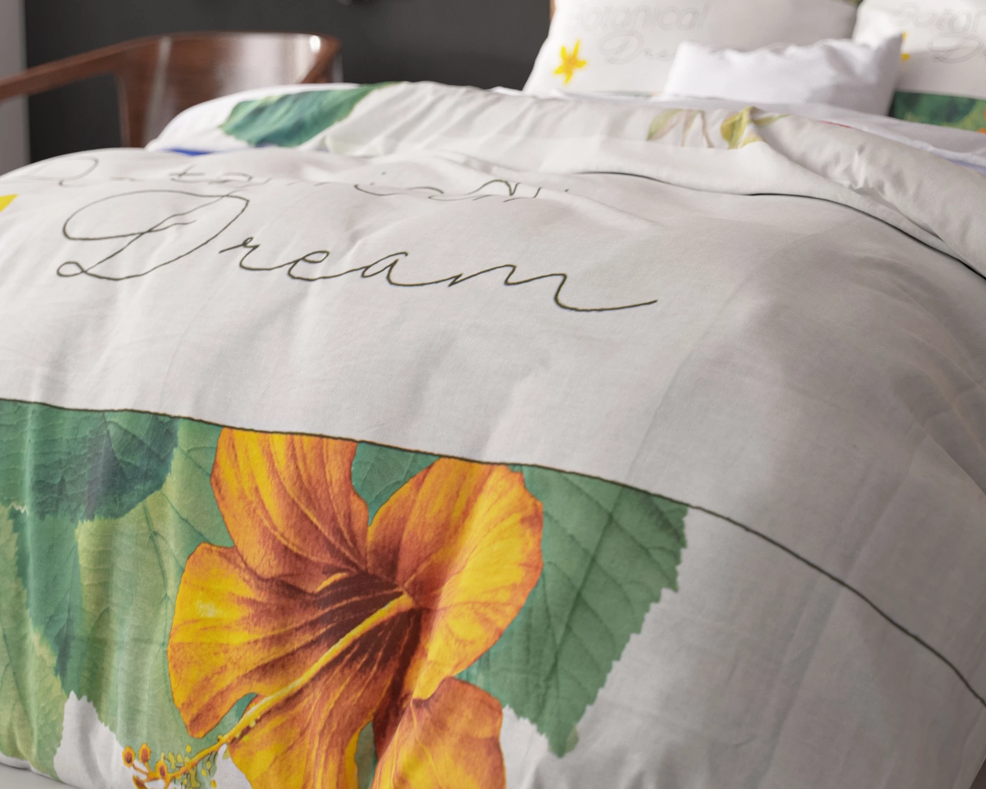 Dekbedovertrek Botanical dream - katoen - 140x220 + 60x70cm