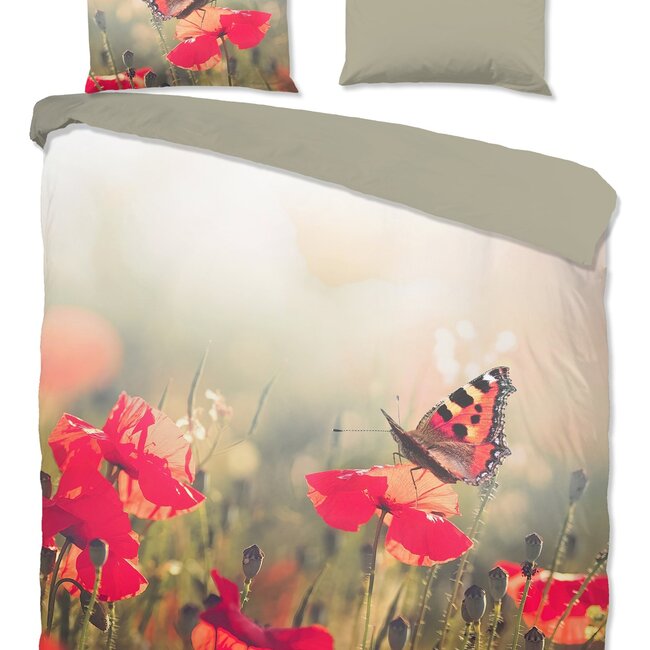 Katoen dekbedovertrek Poppies