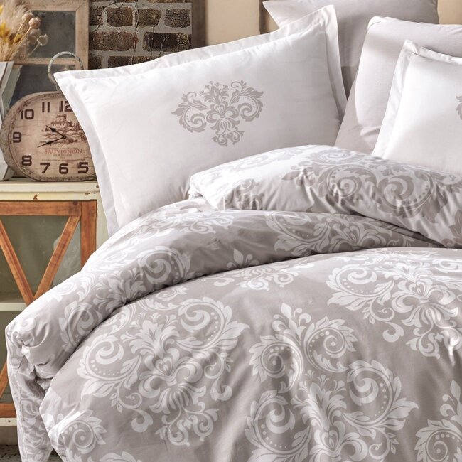 Katoen dekbedovertrek Sade - zand