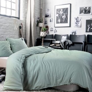 BLCKOUT BLCKOUT dekbedovertrek Oslo - groen - gemengd katoen