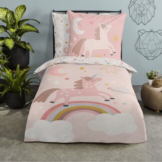 Pure Microvezel kinderdekbedovertrek Unicorn - eenpersoons