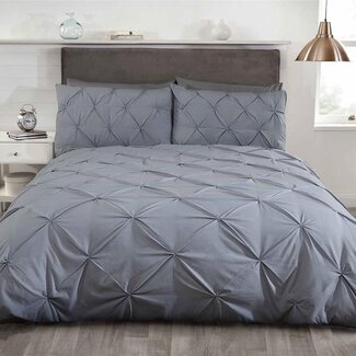 Belle Amie Polykatoen dekbedovertrek Balmoral grijs