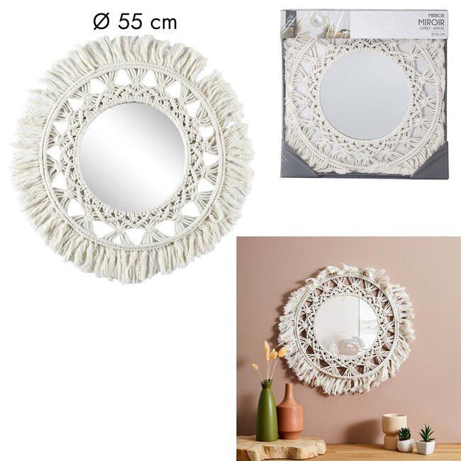 Spiegel - Boho - diam 55 cm