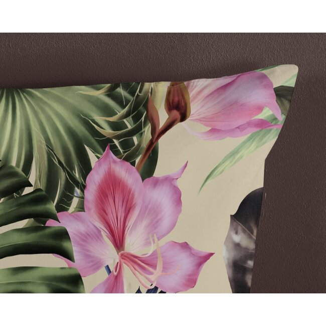 Katoen dekbedovertrek Irze planten