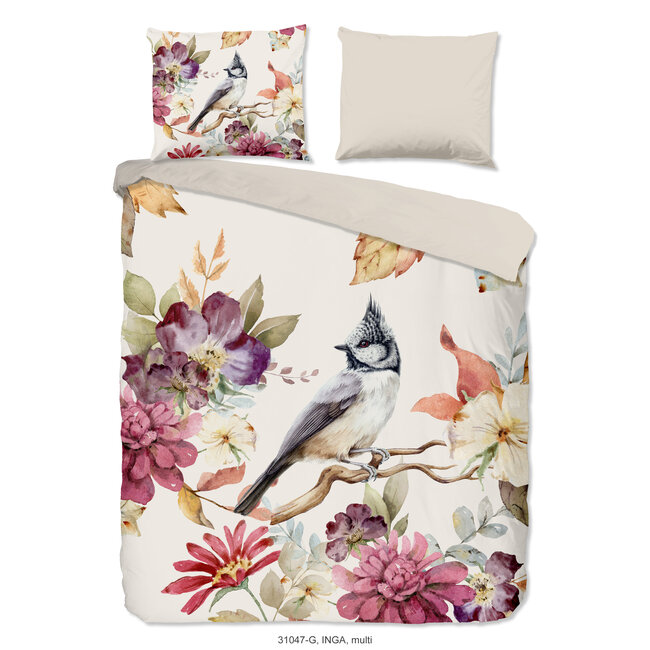 Katoen dekbedovertrek Inga