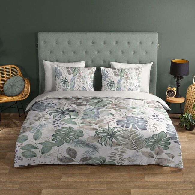 Katoen dekbedovertrek Abel planten