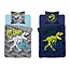 Glow in the dark dekbedovertrek T Rex dino - katoen - 140x200 + 70x80 cm