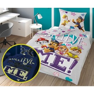 Paw Patrol Glow in the dark dekbedovertrek Paw Patrol - Believe in me - katoen - eenpersoons