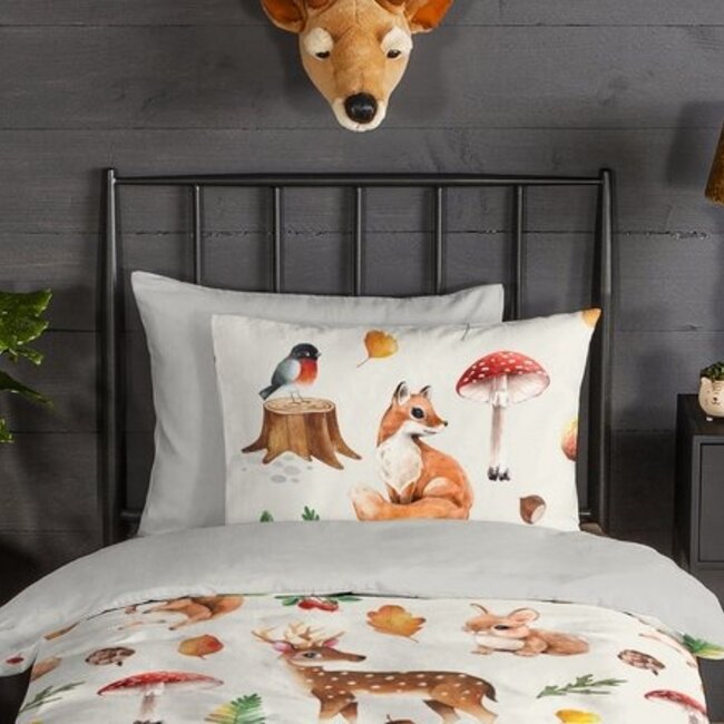 Flanel kinderdekbedovertrek Autumn - 140x220 + 60x70 cm
