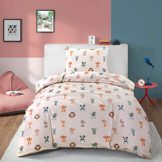 .Decoware® Katoen dekbedovertrek Diertjes - eenpersoons