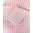 Katoen dekbedovertrek Strepen roze wit - 140x200 + 60x70 cm
