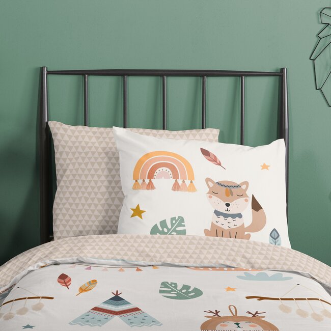 Katoen kinderdekbedovertrek Remi - 140x220 + 60x70 cm