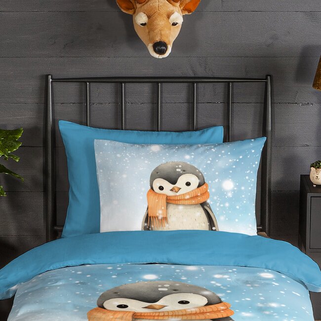 Flanel kinderdekbedovertrek Pingi - 140x220 + 60x70 cm