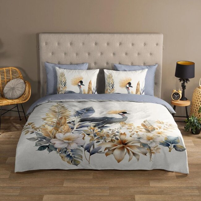 Katoen dekbedovertrek Loha