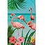Strandlaken Flamingo beach - 100x180 cm