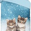 Flanel kinderdekbedovertrek kitten family - 140x220 + 60x70 cm