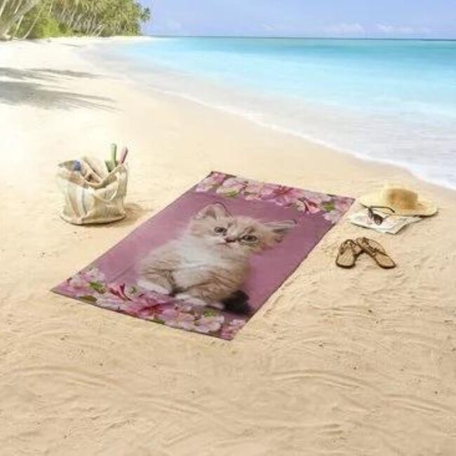 Strandlaken Kitten - 75x150 cm
