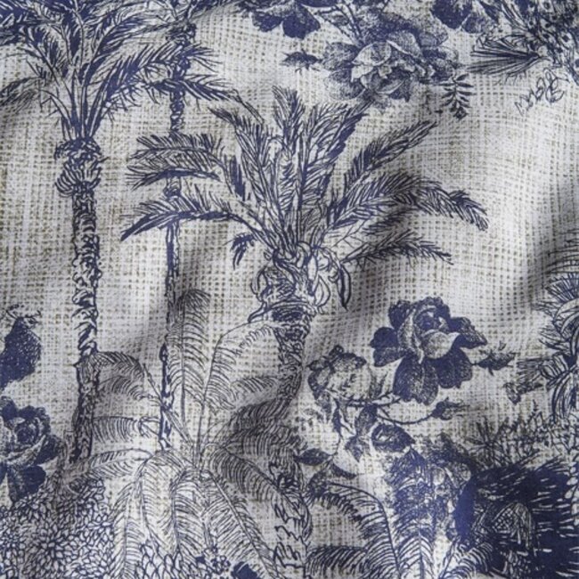 Katoen dekbedovertrek Sketch blauw