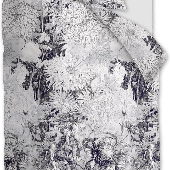 Katoen dekbedovertrek Energy zwart wit - (144TC)