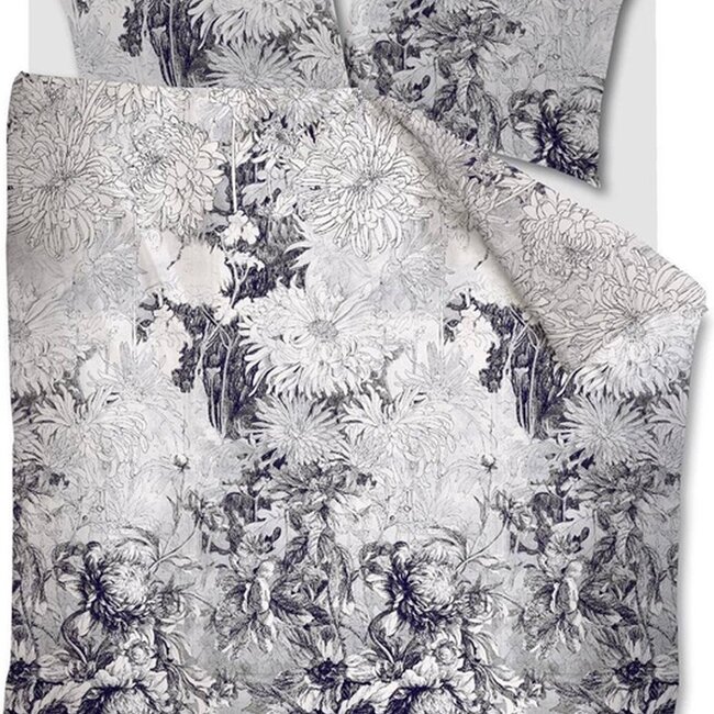 Katoen dekbedovertrek Energy zwart wit - (144TC)