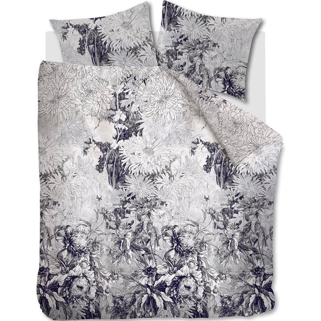 Katoen dekbedovertrek Energy zwart wit - (144TC)