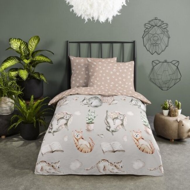 Peuterdekbedovertrek  Catlife - katoen - 120x150 + 60x70 cm