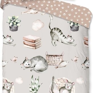 Good Morning Ledikant dekbedovertrek  Catlife - katoen