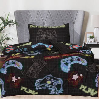 .Decoware® Peuter dekbed zonder overtrek - plus kussensloop - Gamer - microvezel