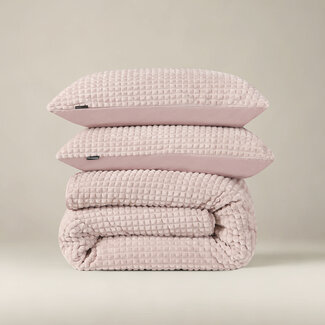 Sleeptime Teddy dekbedovertrek Check - roze - onderkant microvezel