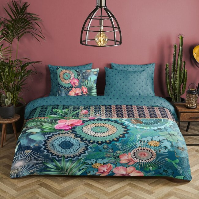 Katoen satijn dekbedovertrek Valdez