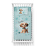 Ledikant dekbedovertrek Hondje Lucky - blauw - bamboe/katoen - 100x135 + 40x60 cm