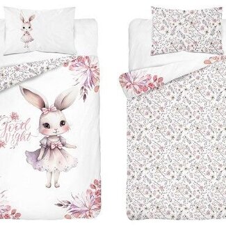 Mayamoo Ledikant dekbedovertrek Konijntje - Good night - bamboe/katoen