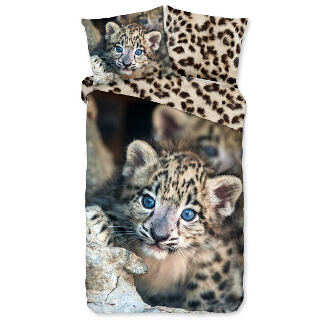 Microvezel dekbedovertrek Panter - 140x220 + 60x70 cm