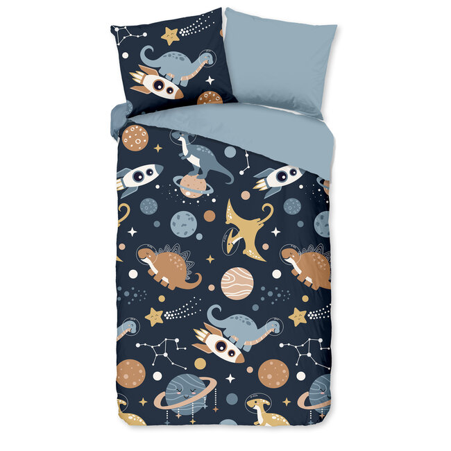 Microvezel kinderdekbedovertrek Spacedino -  140x220 + 60x70 cm