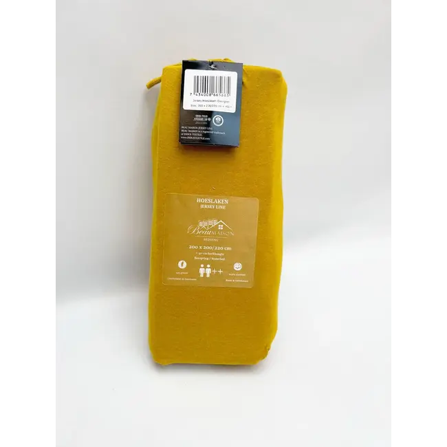 Hoeslaken - enkel jersey 135gr - geel