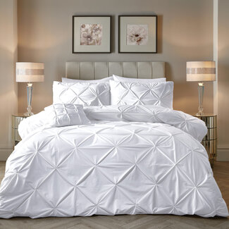 Sleeptime Velvet dekbedovertrek Pintuck - wit