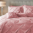 Velvet dekbedovertrek Pintuck - roze