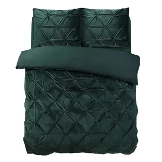 Sleeptime Velvet dekbedovertrek Pintuck - groen