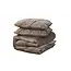 Velvet dekbedovertrek Pintuck - taupe