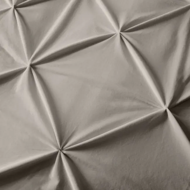 Velvet dekbedovertrek Pintuck - zand