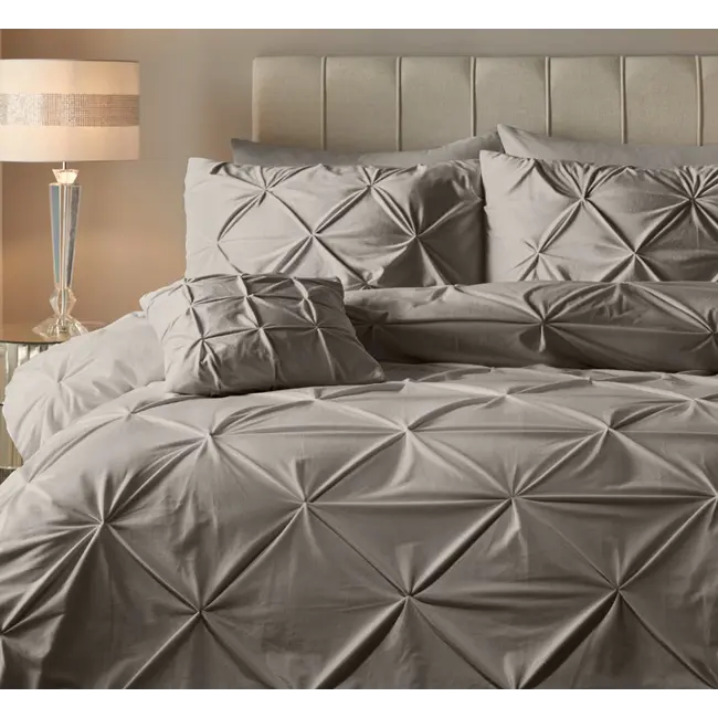 Velvet dekbedovertrek Pintuck - zand