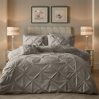 Sleeptime Velvet dekbedovertrek Pintuck - zand